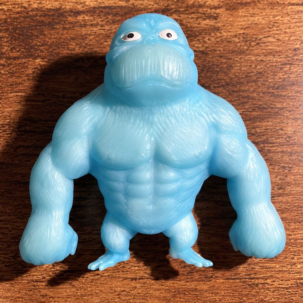 Blue Gorilla Desktop Figure Stress Relief Squeeze Toy 4" Gel filled w/ Sand